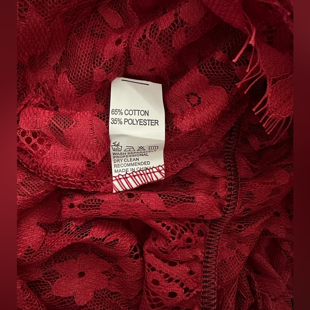NWOT Women’s Sexy Long Lace Lingerie/Dress Deep V-neck Elastic High Waist Size M - Picture 6 of 6